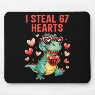 Mousepad Engraçado Eu Roubo 67 Corações T-rex Dinossauro Di