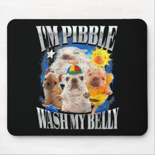 Mousepad Engraçado Eu Sou Cachorro Pibble Filhote Lavar Lim