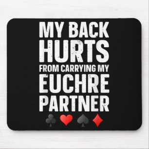 Mousepad Engraçado Euchre Art Para Homens Mulheres Euchre P
