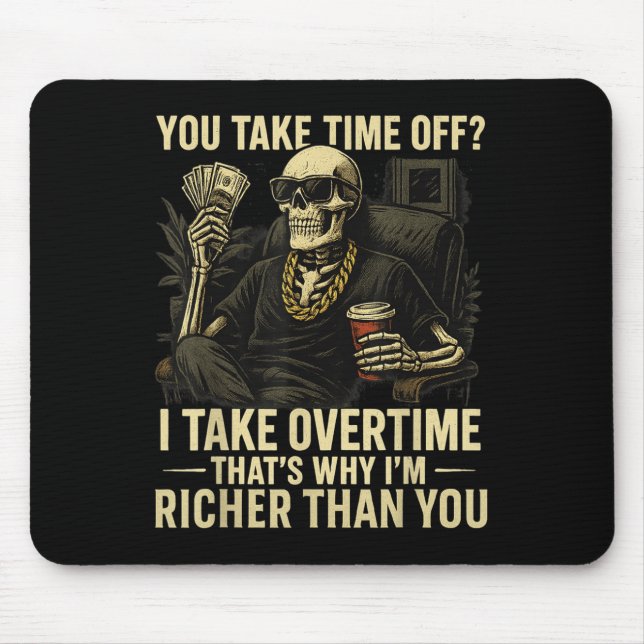 Mousepad Engraçado Fazer Hustle Money Halloween La (Frente)