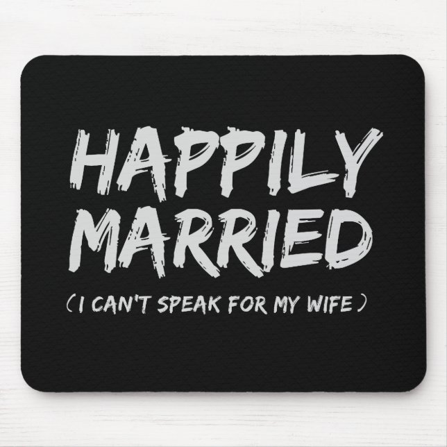 Mousepad engraçado feliz casado (Frente)