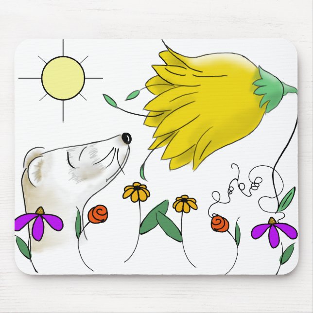 Mousepad Engraçado Ferret Face (Frente)