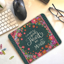 Mousepad Engraçado Floral Cheerful Bonito Grande Citação da