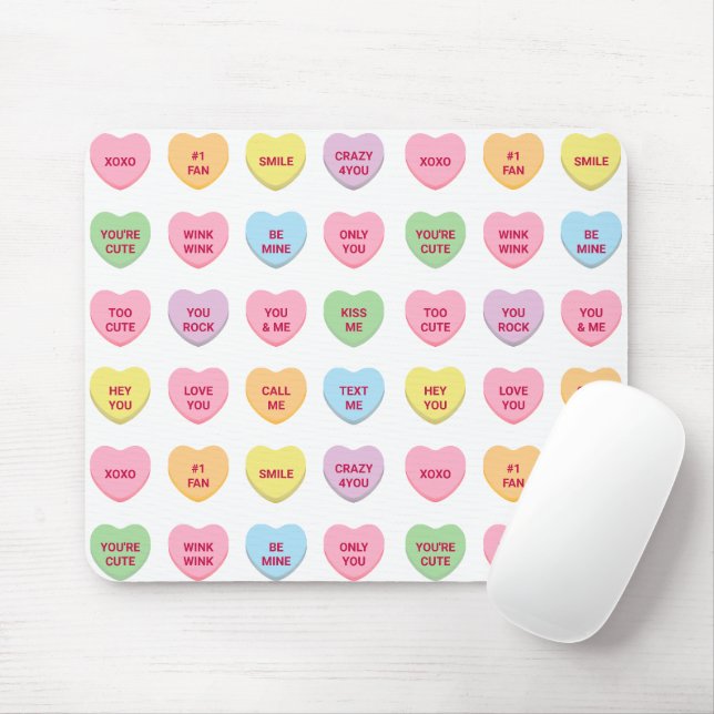 Mousepad Engraçado, fofo, conversa personalizada, doces, co (Com mouse)