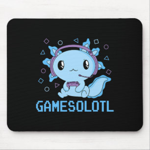 Mousepad Engraçado Gamesolotl Anime Kawaii Gaming Axolotl V