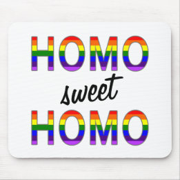 Mousepad Engraçado Gay Homo Sweet Homo