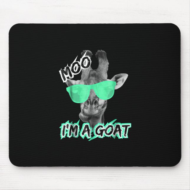 Mousepad Engraçado Giraffe Moo Sou Um Animal De Zoo Gato (Frente)