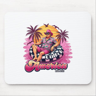 Mousepad Engraçado Golfo Dos Eua América 2025 Praia Pink Tr