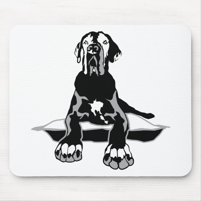 Mousepad Engraçado Great Dane Ilios  (Frente)