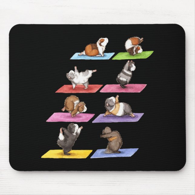 Mousepad Engraçado Guiné Pig Yoga (Frente)