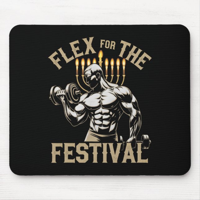Mousepad Engraçado Hanukkah Jewish Gyout Festival Flex (Frente)