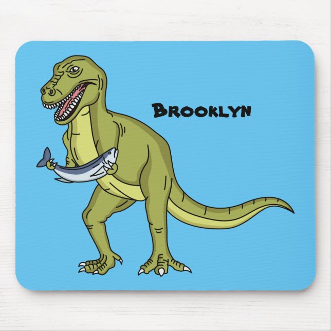 Mousepad Engraçado ilustração do dinossauro T rex (Frente)