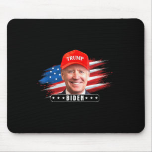 Mousepad Engraçado Joe Biden Vestindo o chapéu