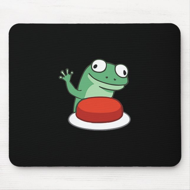 Mousepad Engraçado Lizard Button Meme T-shirt.png (Frente)