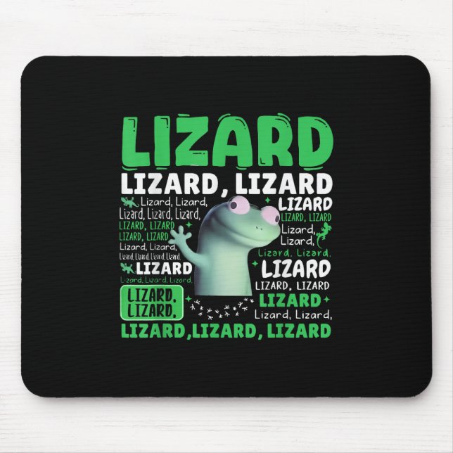 Mousepad Engraçado Lizard Meme Animal Men _1 (Frente)