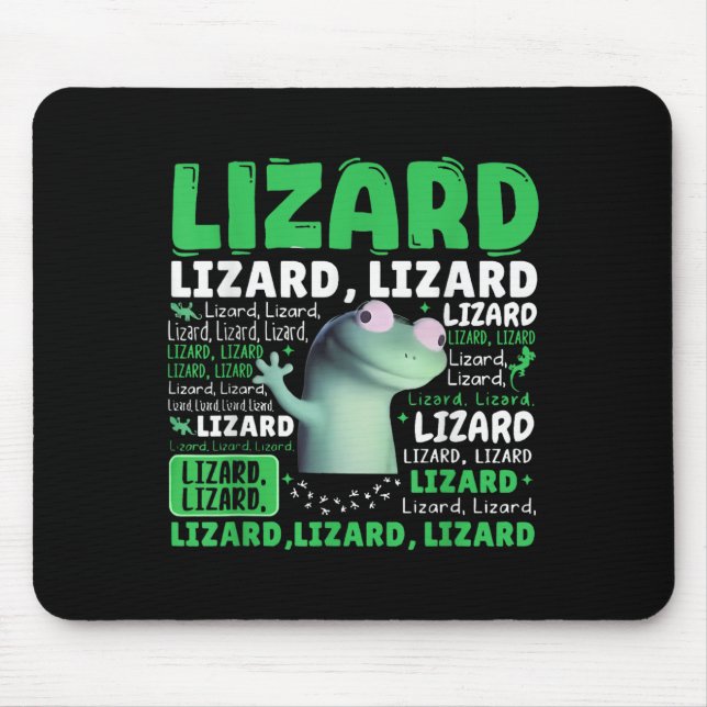 Mousepad Engraçado Lizard Meme Animal Men _1 (Frente)