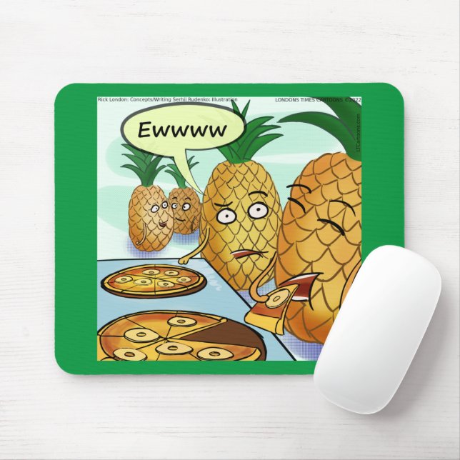 Mousepad Engraçado LTCartoons Pineapple Pizza Comic (Com mouse)