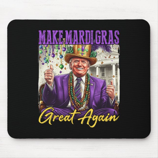 Mousepad Engraçado Mardi Gras Donald Trump Mardi Gras Ameri (Frente)