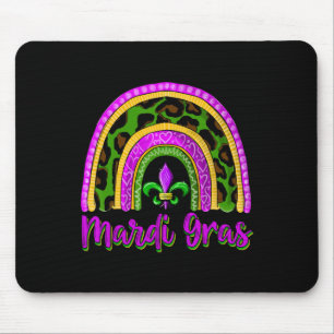 Mousepad Engraçado Mardi Gras Parade Outfit Jester Rainbow