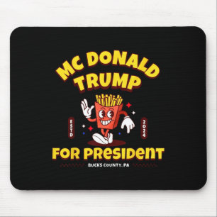 Mousepad Engraçado Mcdonald Trump Para O Presidente 2024 Se