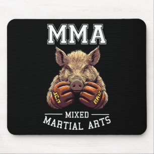 Mousepad Engraçado Mma Boar Tailandês Boxingando Luta