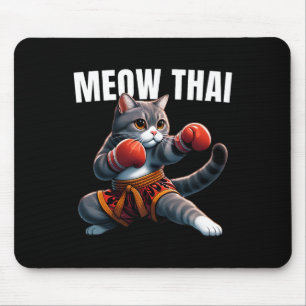 Mousepad Engraçado Muay Tailandês Cat Meow Tailandês Boxand