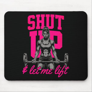 Mousepad Engraçado Mulher Levantando Pesos Musculoso Sa