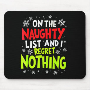 Mousepad Engraçado Na Lista De Travesso E Não Me Arrependo 