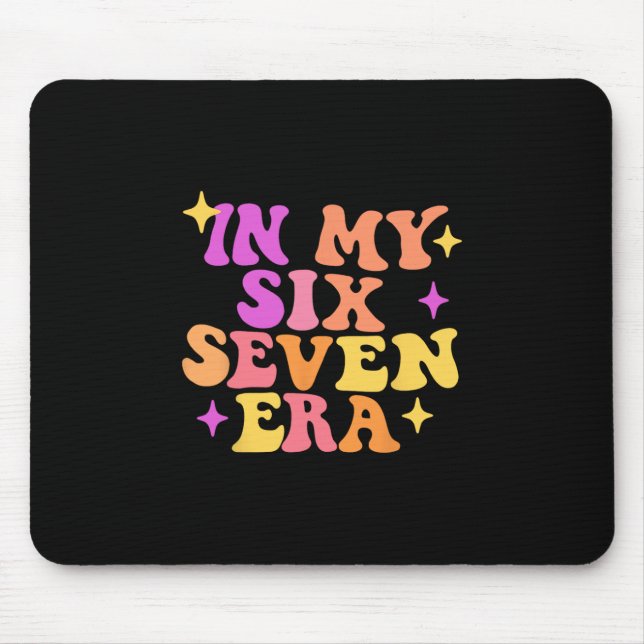 Mousepad Engraçado na Minha Era Six Seven 67 Meme Six Seven (Frente)