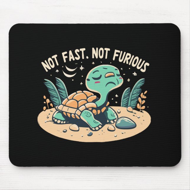Mousepad Engraçado Não Rápido Não Furioso (Frente)