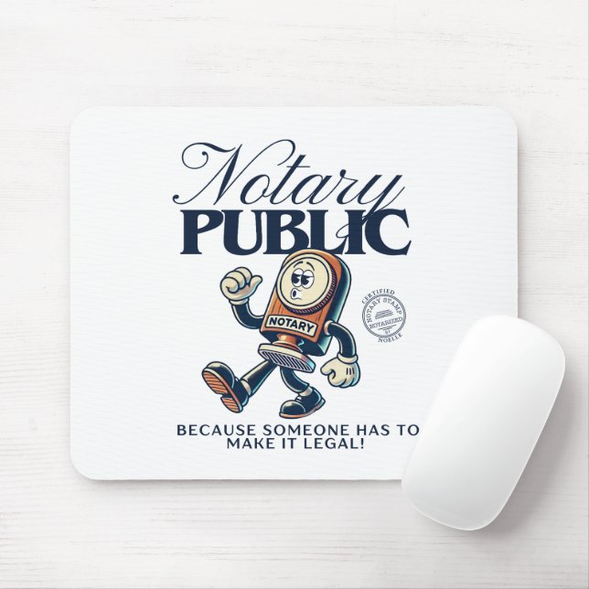 Mousepad Engraçado Notário Público - Humor Notório (Com mouse)