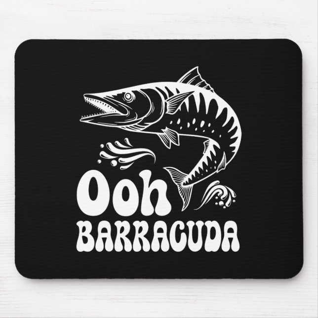 Mousepad Engraçado Ohh Rracuda Pescar Música Rock Me Empres (Frente)