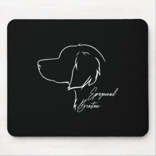 Mousepad Engraçado Orgulhoso Perfil Epagneul Breton Cão Mãe