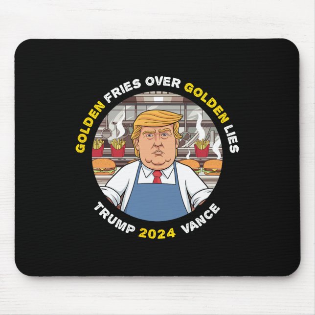 Mousepad Engraçado Ouro Frio Sobre Ouro Trump Va (Frente)