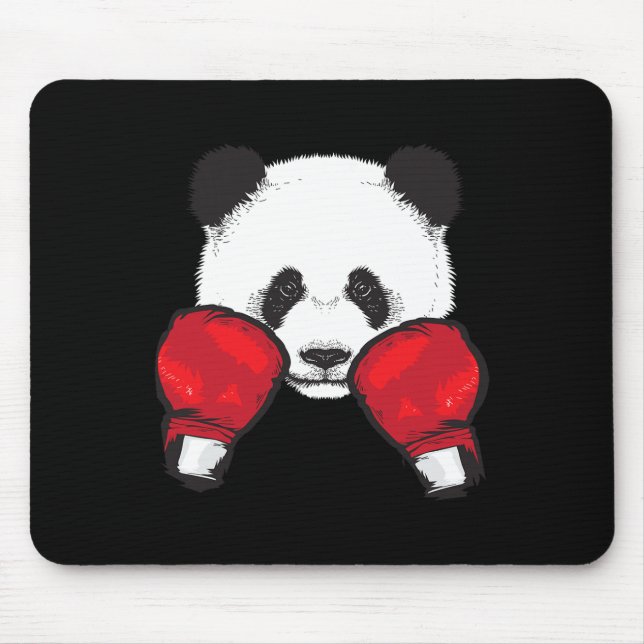 Mousepad Engraçado Panda Boxando Luvas de Amante de os anim (Frente)