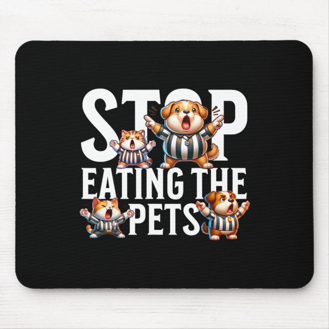 Mousepad Engraçado Parem De Comer Cães E Gatos Springfield  (Frente)