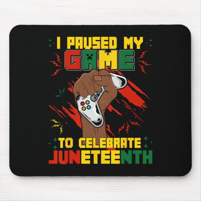 Mousepad Engraçado Pausar Meu Jogo Para Comemorar A 19ª Bla (Frente)