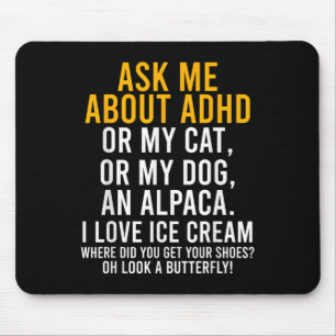 Mousepad Engraçado Perguntar-Me Sobre Adhd Autism Mental He