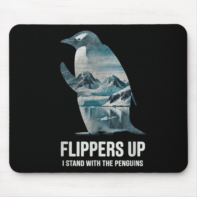 Mousepad Engraçado Pinguim Pé Para Cima Eu Pego O Pinguim (Frente)