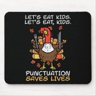 Mousepad Engraçado Professor de Ação de Graças Turquia Coma