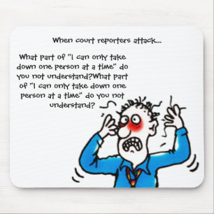 Mousepad Engraçado quando ataque dos repórteres de corte