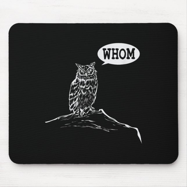 Mousepad Engraçado Quem Coruja Grammar Englieacher (Frente)
