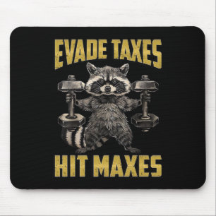 Mousepad Engraçado Raccoon Levantando Impostos De Evasão De