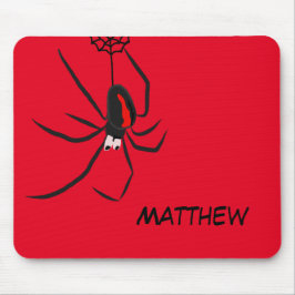 Mousepad Engraçado Red Back Spider Nome pessoal