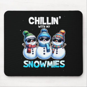 Mousepad Engraçado Relaxando Com Meus Snowmies Natal Boneco