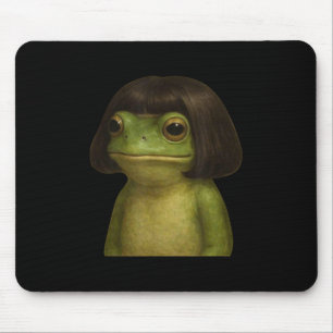 Mousepad Engraçado Sapo Rapariga Bob Hair Meme Art