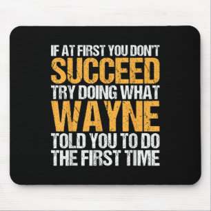 Mousepad Engraçado Se No Início Você Não Tem Sucesso Tente