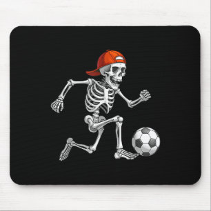 Mousepad Engraçado Skeleton Soccer Men Meninos Meninos Cust