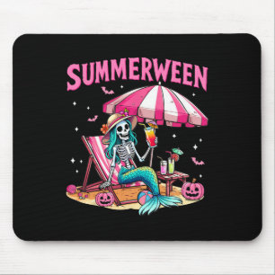 Mousepad Engraçado Skeleton Summerentre Mermaid Beach Hallo