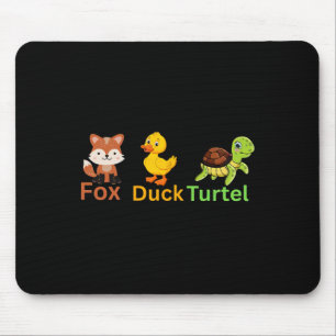 Mousepad Engraçado Sutil Tapete Raposa Tartaruga Cachorro 1